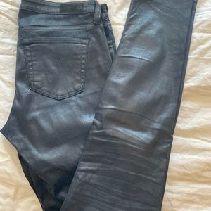 AG Coated Skinny Navy Size 28